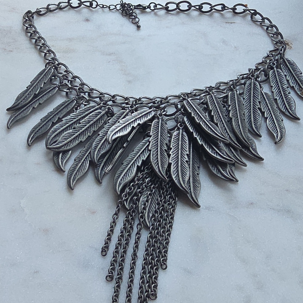Vintage Boho Feather Necklace